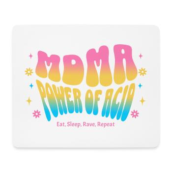 Rave Vibes – Power of Bass Festival Shirt - Mousepad (Querformat) - Weiß - Vorne