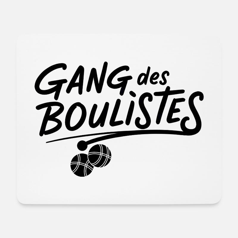 Pétanque, Pétanque-Fan, Bowler - Mousepad (Querformat) - Weiß