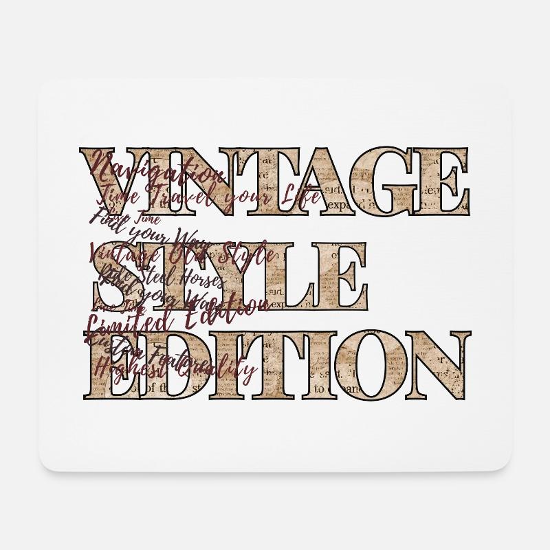 VINTAGE STYLE - Mousepad (Querformat) - Weiß