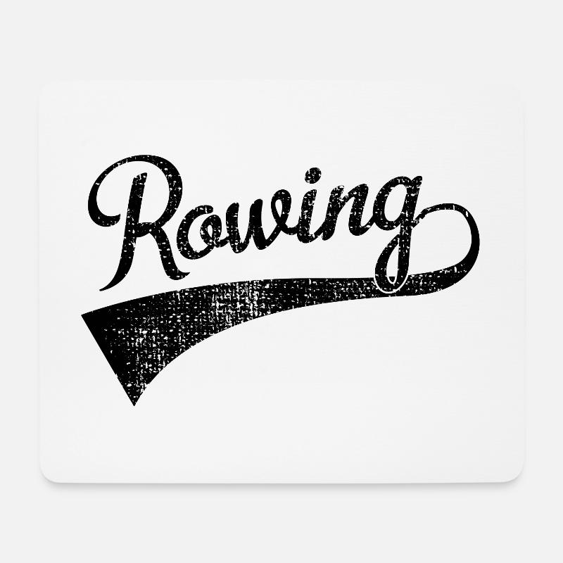 Rowing - Mousepad (Querformat) - Weiß