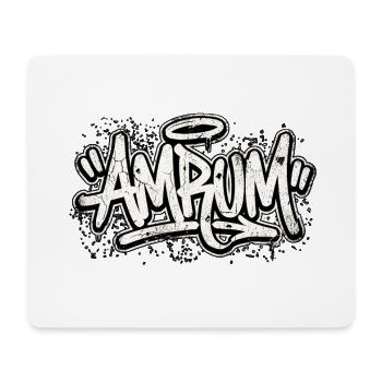 Amrum Graffiti Hip Hop à l’ancienne - Tapis de souris (format paysage) - blanc - Devant