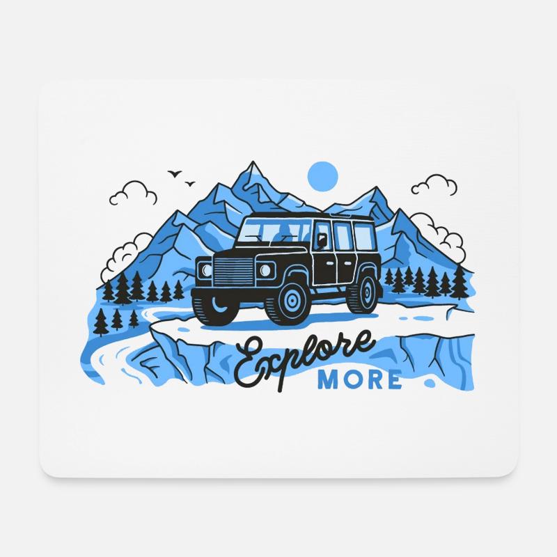 Defender explore more - Mousepad (Querformat) - Weiß