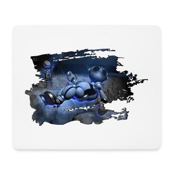 robo moon - Mousepad (Querformat) - Weiß - Vorne