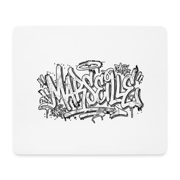 Marseille Graffiti Hip Hop - Tapis de souris (format paysage) - blanc - Devant