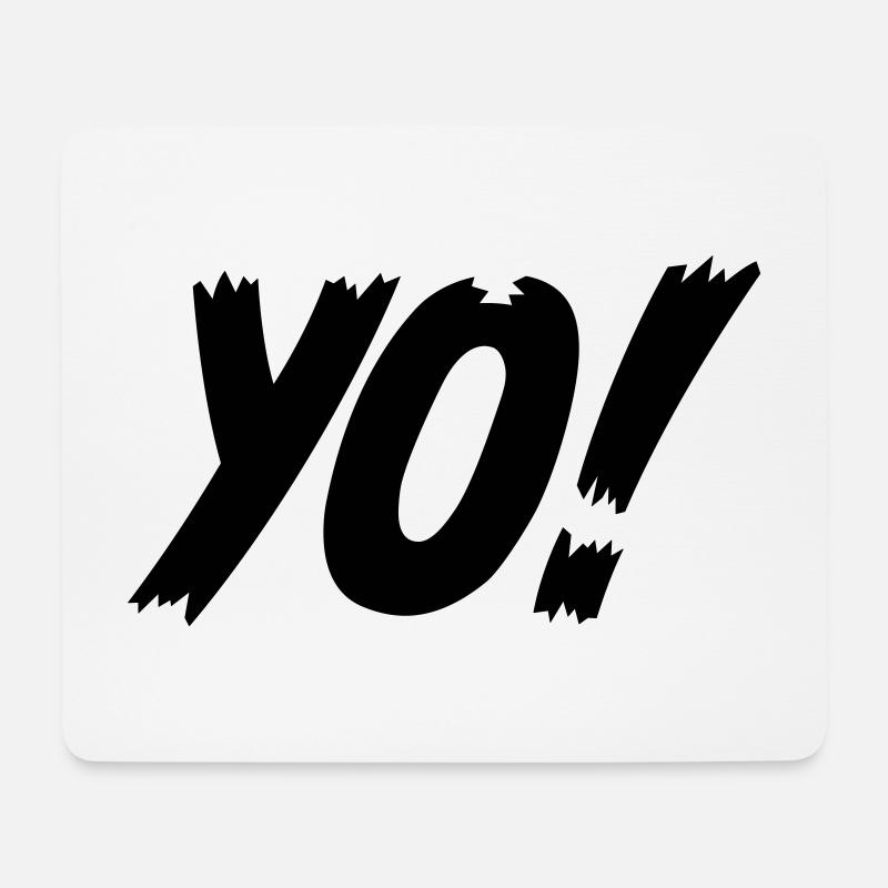 YO! - Mousepad (Querformat) - Weiß
