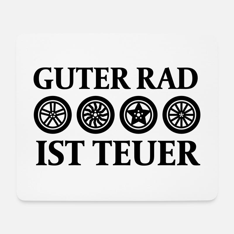 Guter Rad ist teuer - Mousepad (Querformat) - Weiß
