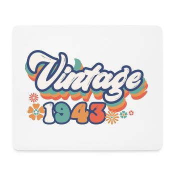 1943 Birthday 80 Years Vintage - Mouse Pad (horizontal) - white - Front