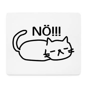 Nö Lustige Faule Katze - Mousepad (Querformat) - Weiß - Vorne