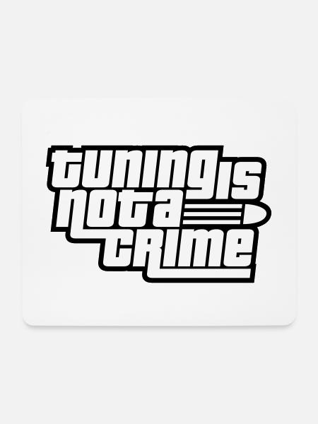 Tuning is not a Crime (Colors changeable) - Mouse Pad (horizontal) - white