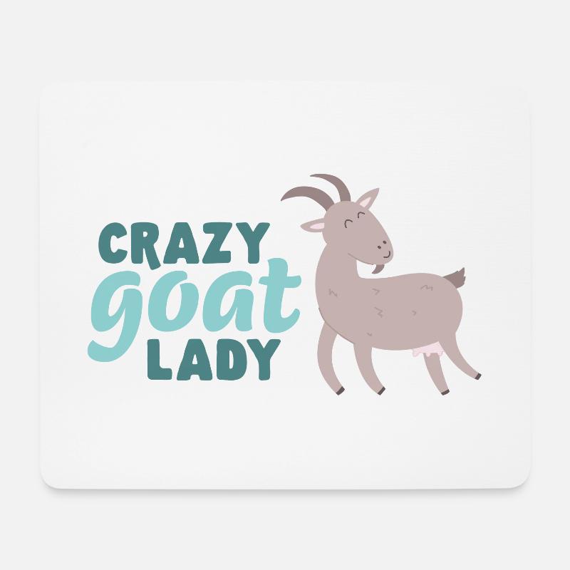 Crazy Goat Lady - Mouse Pad (horizontal) - white