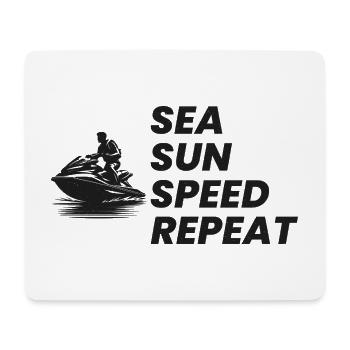 Jet Skiing Sea Adventure Speed Water Sports Fun - Mouse Pad (horizontal) - white - Front