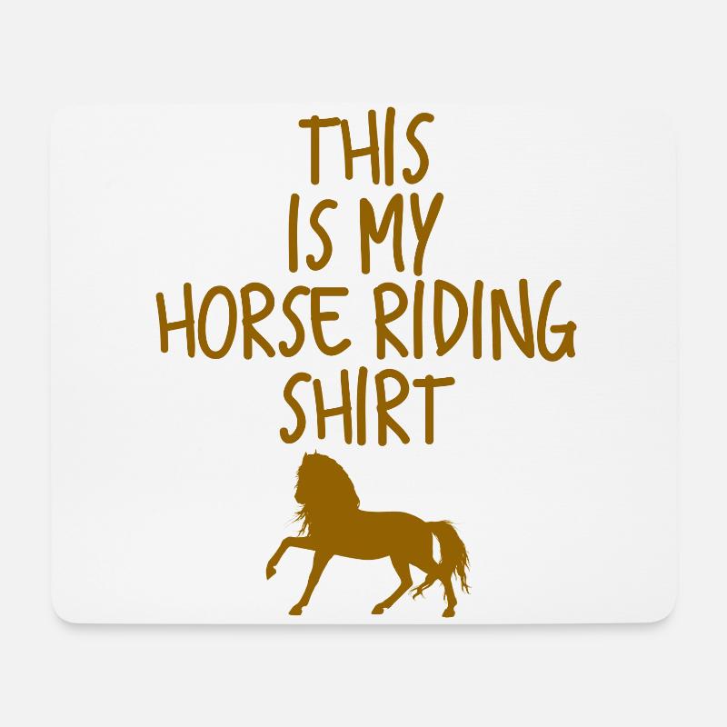Pferd - Mousepad (Querformat) - Weiß