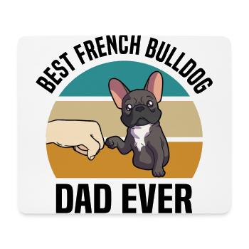 Französische Bulldogge - Mousepad (Querformat) - Weiß - Vorne