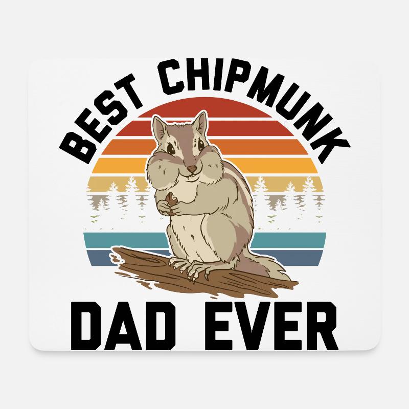 Streifenhörnchen - Mousepad (Querformat) - Weiß