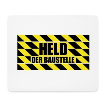 Held der Baustelle! | Bauarbeiter Geschenkidee - Mousepad (Querformat) - Weiß - Vorne