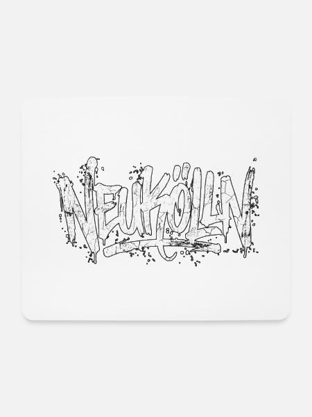 Neukölln Berlin Graffiti  - Mousepad (Querformat) - Weiß