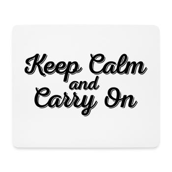 Keep Calm and Carry On - Mouse Pad (horizontal) - white - Front