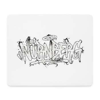 Nürnberg Graffiti Handschrift Tag - Mousepad (Querformat) - Weiß - Vorne