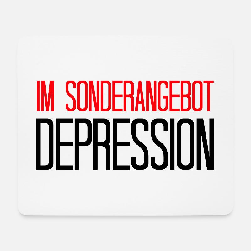 depression - Mousepad (Querformat) - Weiß