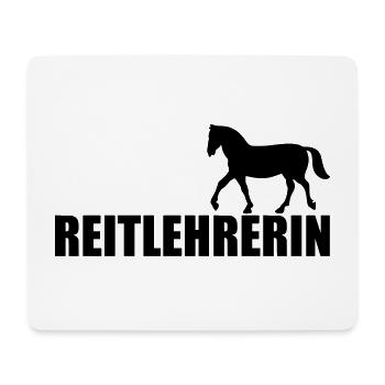 Reitlehrerin - Mousepad (Querformat) - Weiß - Vorne