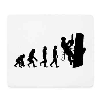 Arboriculteur Grimpeur Escalade Tondeuse Evolution - Tapis de souris (format paysage) - blanc - Devant