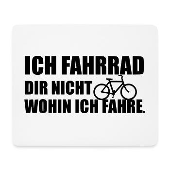 Fahrradfahren - Mousepad (Querformat) - Weiß - Vorne