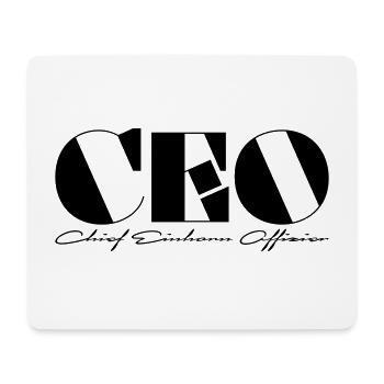 CEO Chief Einhorn Offizier - Mousepad (Querformat) - Weiß - Vorne