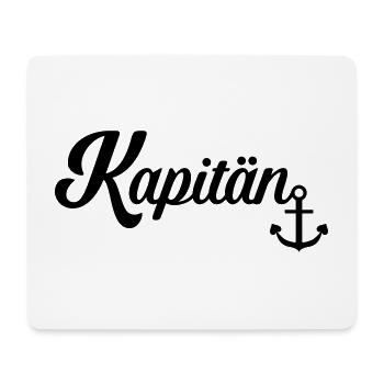 Für Skipper und Seebären: Kapitän-Print mit Anker - Mousepad (Querformat) - Weiß - Vorne