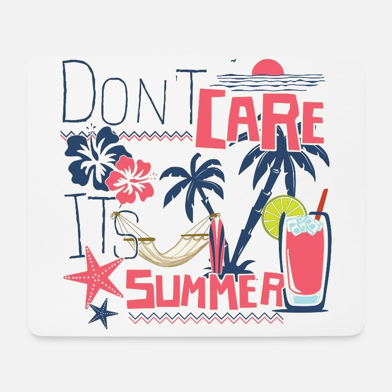 Kümmere dich nicht um SOMMER T-Shirt - Mousepad (Querformat) - Weiß