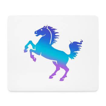 Cheval - Tapis de souris (format paysage) - blanc - Devant
