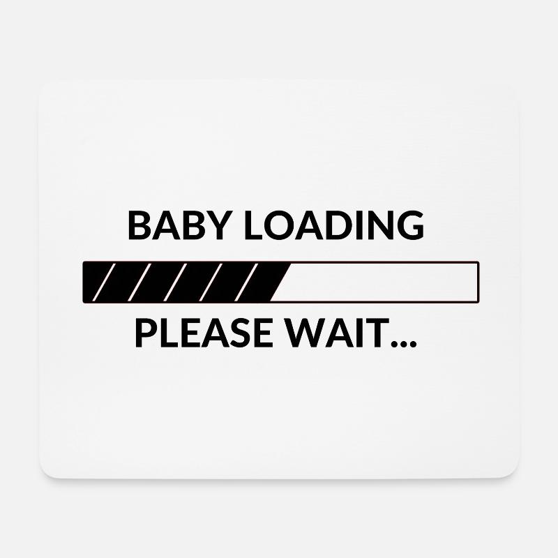 Baby Loading Please Wait - Mouse Pad (horizontal) - white