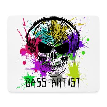 Skull Bass Artist Techno Splash - Tapis de souris (format paysage) - blanc - Devant