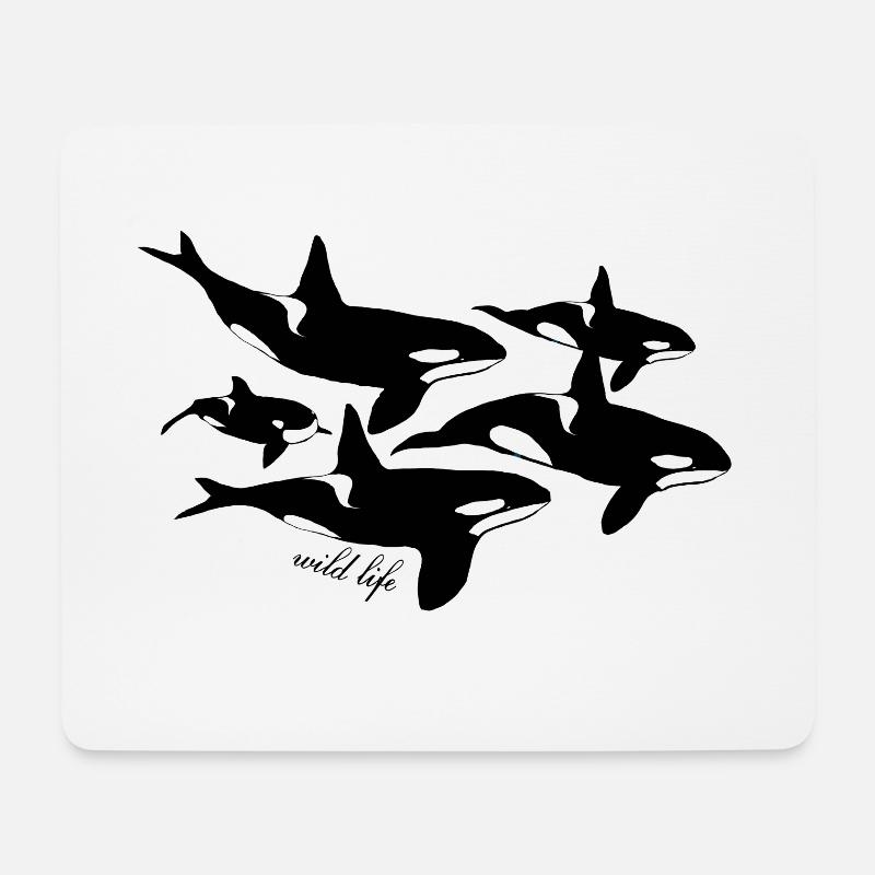 Killerwal Wildlife - Mousepad (Querformat) - Weiß