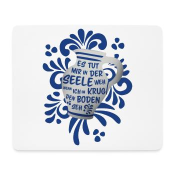 Lustige Geschenkidee Apfelwein, Äppler aus Bembel - Mousepad (Querformat) - Weiß - Vorne