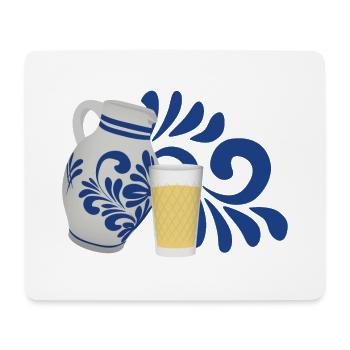 Funny gift idea for apple wine, apples from Bembel - Mouse Pad (horizontal) - white - Front