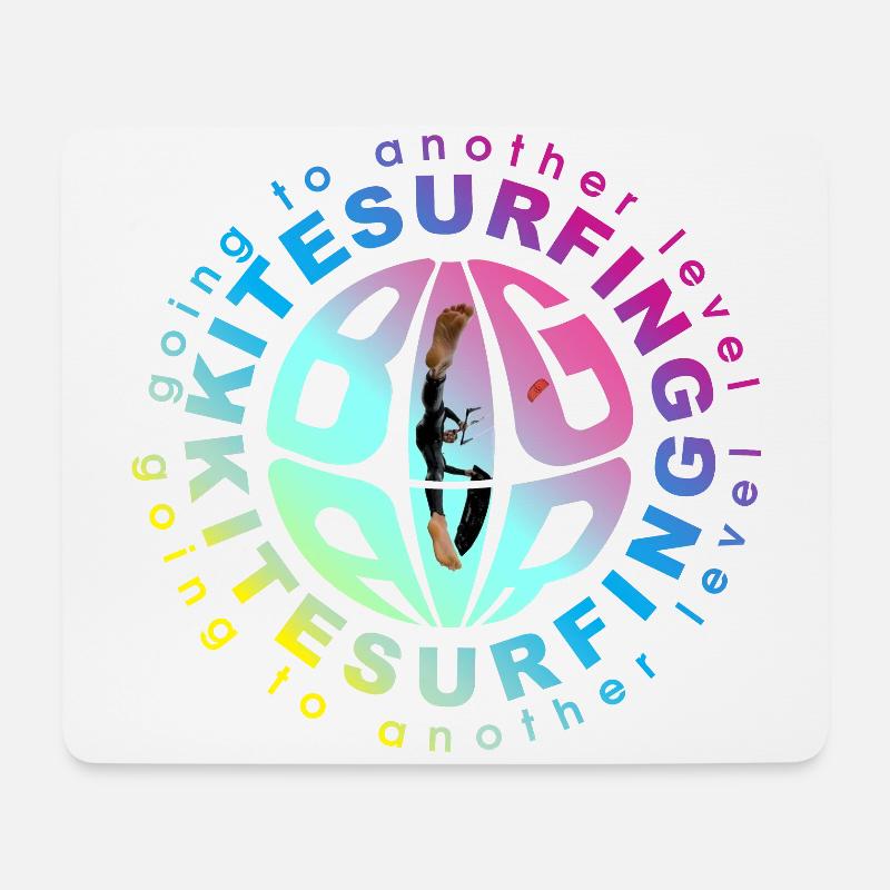 big air kitesurfen - Mousepad (Querformat) - Weiß