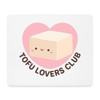 Mignon Vegan Tofu Lovers Club - Tapis de souris (format paysage) - blanc - Devant