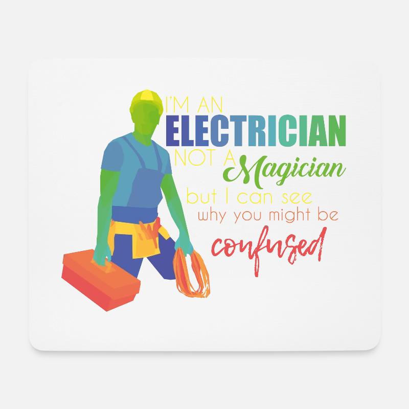 Elektriker - Mousepad (Querformat) - Weiß
