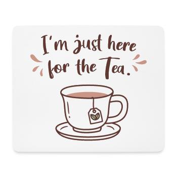 Je suis juste ici pour le tea Doodle - Tapis de souris (format paysage) - blanc - Devant