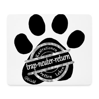 pfote-tierschutz - Mousepad (Querformat) - Weiß - Vorne