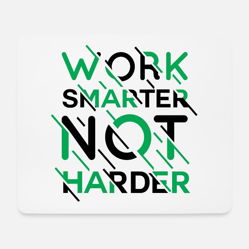 Arbeite schlauer, nicht härter | lustige Sprüche - Mousepad (Querformat) - Weiß