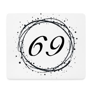 69 - Mousepad (Querformat) - Weiß - Vorne