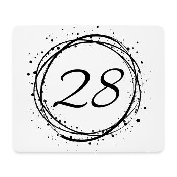 28 - Mousepad (Querformat) - Weiß - Vorne