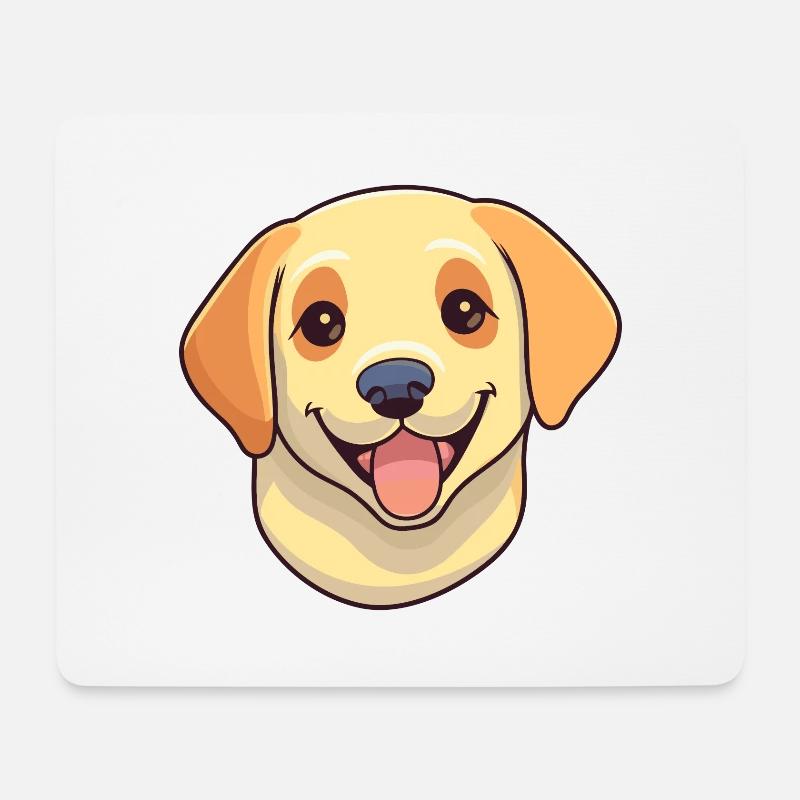 Labrador Retriever Hund Rasse Aquarell Karikatur Ka - Mousepad (Querformat) - Weiß