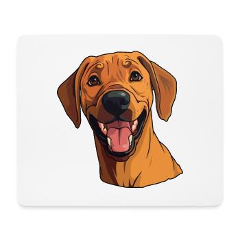Rhodesian Ridgeback Dog Breed Watercolor Cartoon K - Mouse Pad (horizontal) - white - Front