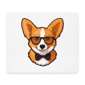 Pembroke Welsh Corgi Dog Breed Watercolor Cartoon - Mouse Pad (horizontal) - white - Front