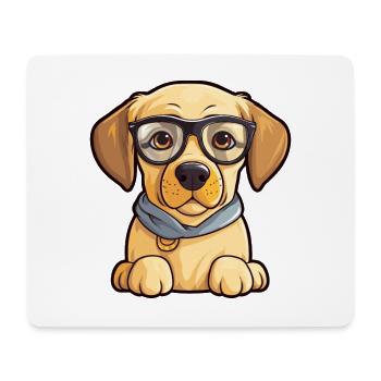 Labrador Retriever Dog Breed Watercolor Cartoon Ka - Mouse Pad (horizontal) - white - Front
