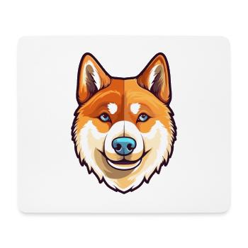 Shiba Inu Dog Breed Watercolor Cartoon Kawaii Colo - Mouse Pad (horizontal) - white - Front