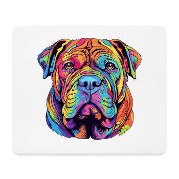 Shar Pei Hunderasse Aquarell Karikatur Kawaii Farbe - Mousepad (Querformat) - Weiß - Vorne