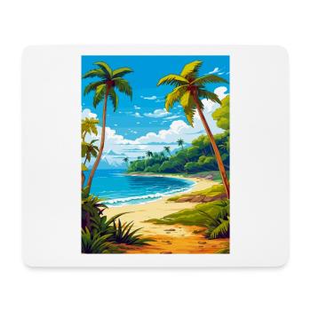 Jamaica Caribbean Vintage Travel Poster Souvenir - Mouse Pad (horizontal) - white - Front